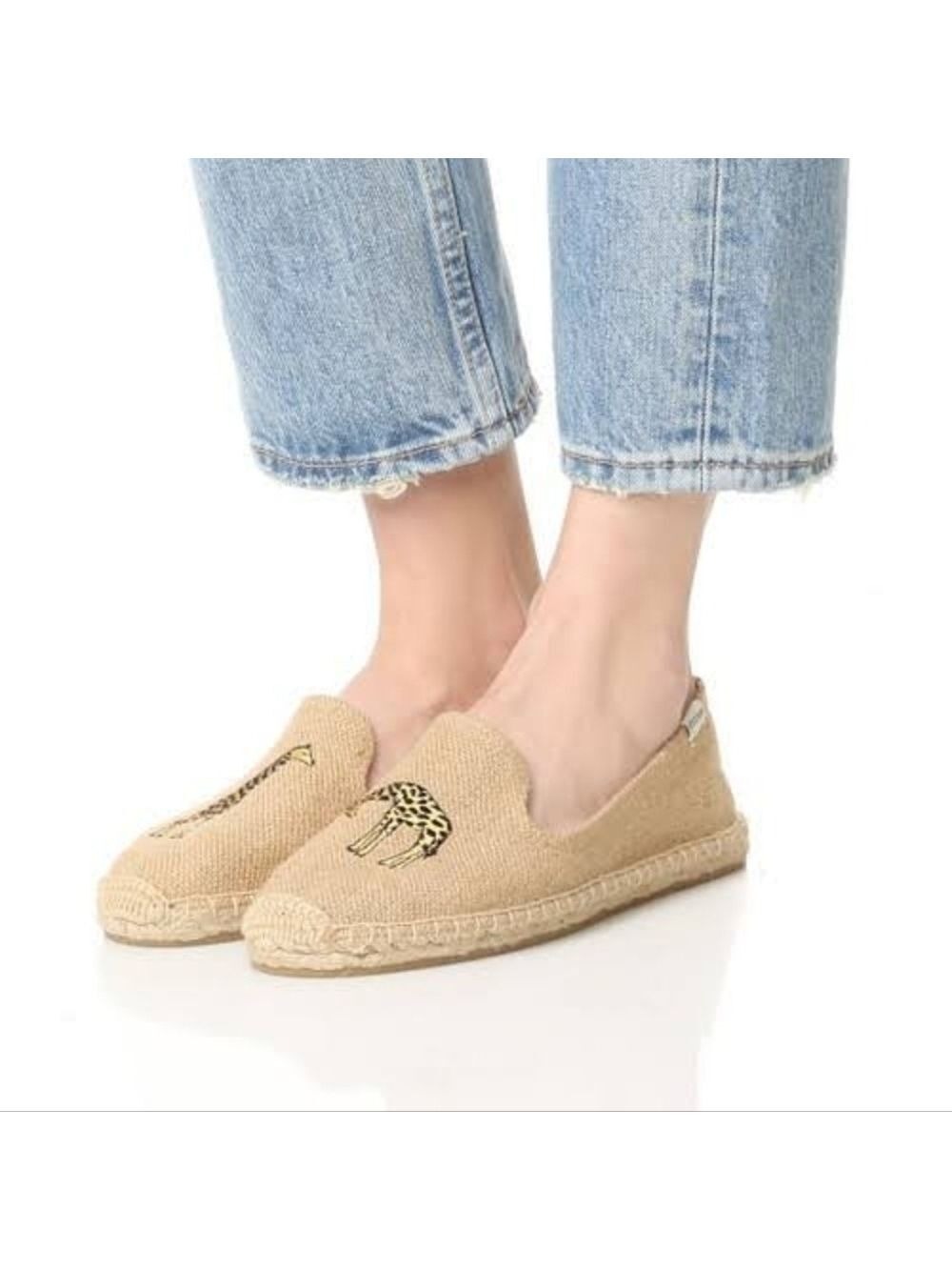 Soludos Raffia Jute Espadrilles Giraffe Size 6.5